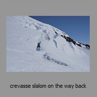 crevasse slalom on the way back